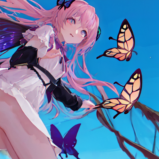 ちょうちょとちょうちょのようにかわいい女の子