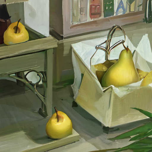 売ってあるおいしそうな梨のイラスト