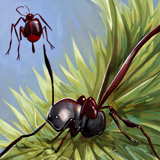 ちょっと怖い感じのアリの絵