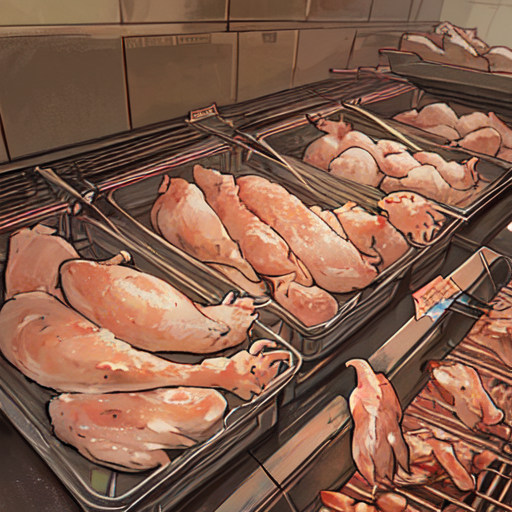 おいしそうな鶏肉が売ってあるお店