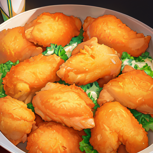 おいしそうにカラっと上がった唐揚げのイラスト