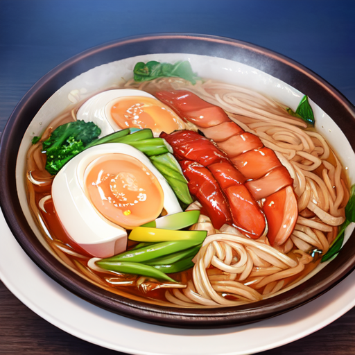 照り焼きの肉がおいしそうなしょうゆ系ラーメン