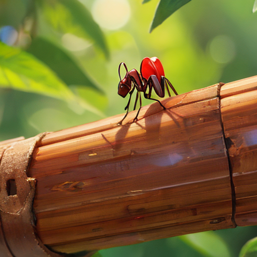 歩いている小さい一匹の蟻