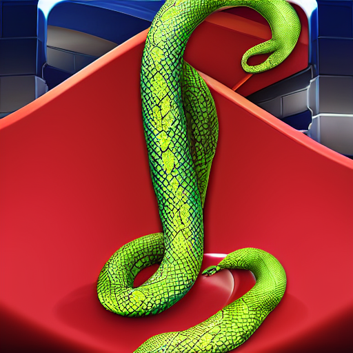 模様が怖い緑のヘビ