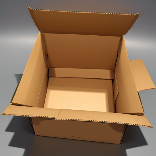 物入れに使えそうな何も入っていないダンボール箱のイラスト