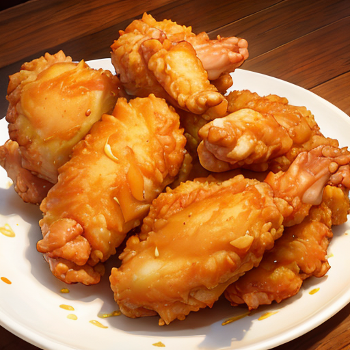 肉厚でジューシーな唐揚げの2次元無料画像