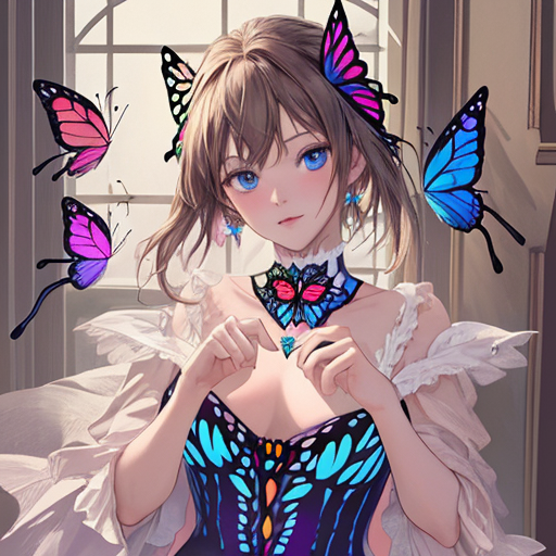 カラフルなちょうちょ