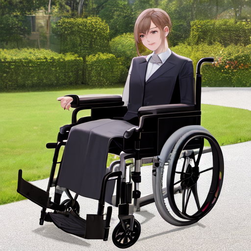 車いすに乗っている手足のない女性