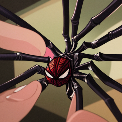 スパイダーマンの顔をした強そうな蜘蛛もフリーイラスト画像