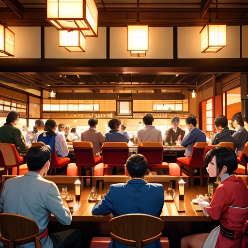 いろんな男女がしゃべりながら楽しくお話している合コン会場