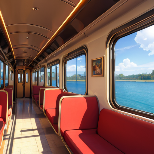 客が誰もいないけど豪華に見える電車