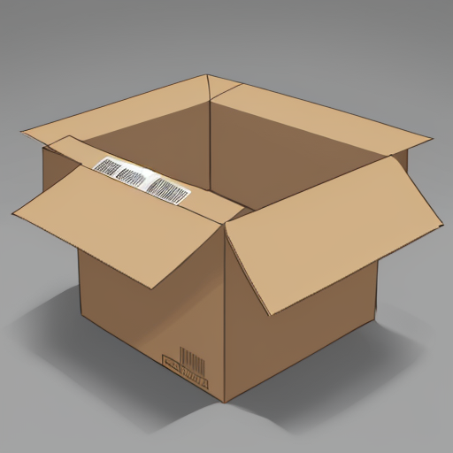 すでに開封して中身が出してあるダンボール