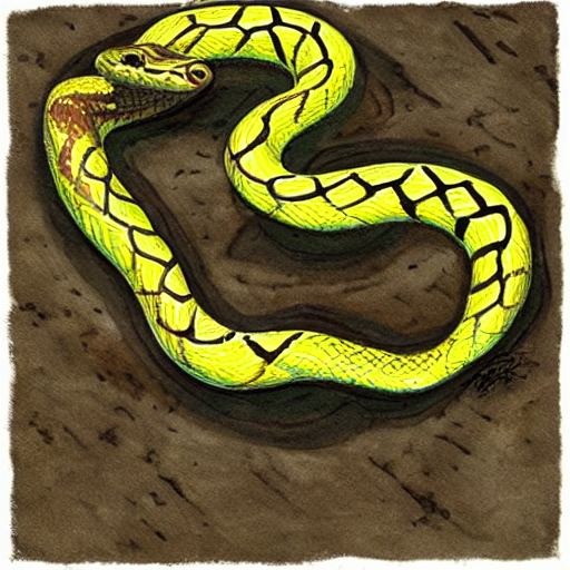 うねうねと動いているヘビ