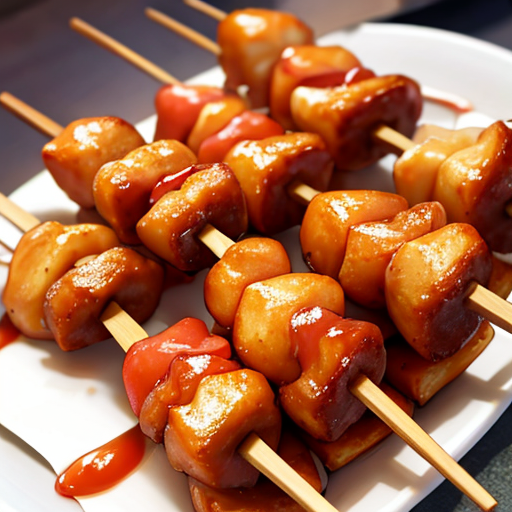 割りばし？で作っている串揚げ