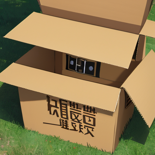 開いて重ねて置いてあるダンボール箱