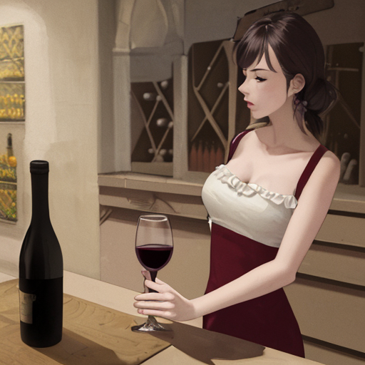 ワインを飲んでいる大人の女性