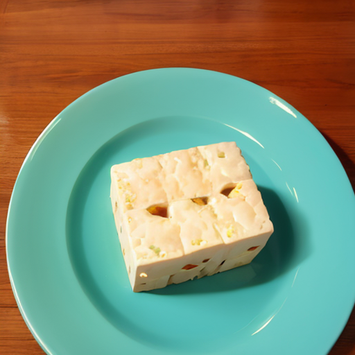 みずみずしい少し穴の開いた豆腐のイラスト