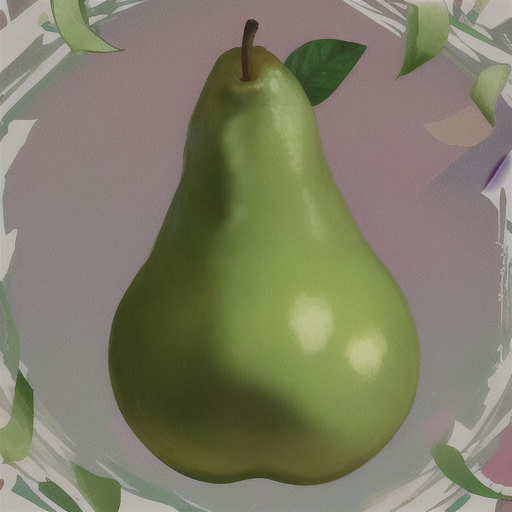 葉っぱつきの梨