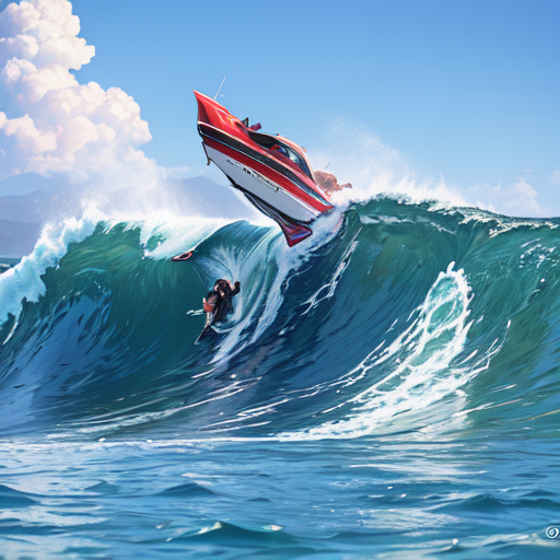 ヨットが津波で大変な事になっている画像