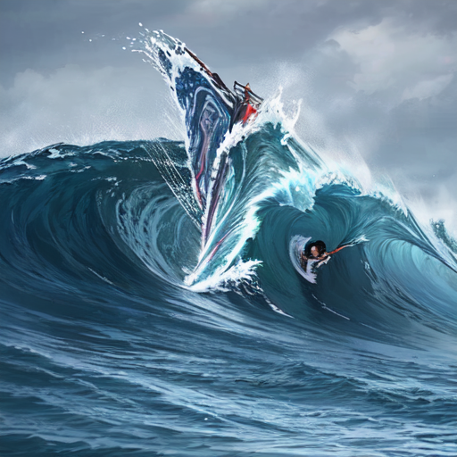 サーフィンするには荒すぎる波