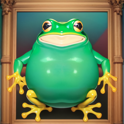 ぶくぶくに太ったカエルさん